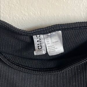 H&M Black Ribbed Top